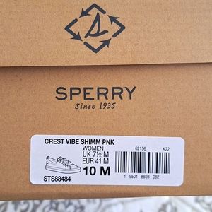 Brand new Sperry Crest Vibe Shoes in SHIMM PNK Size 10 Med